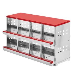 Dismantling And Installation Of Iron Red Feeding Supplies For An 8-compartment Sloping Roof House (Option: Red)