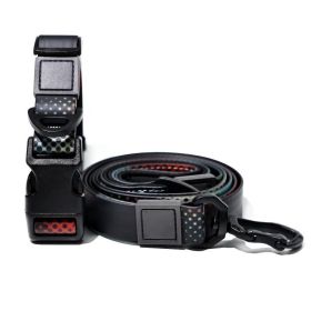 Heat Transfer Printing PVC Coated Rubberized Waterproof Traction Rope Set (Option: Black-25mm)
